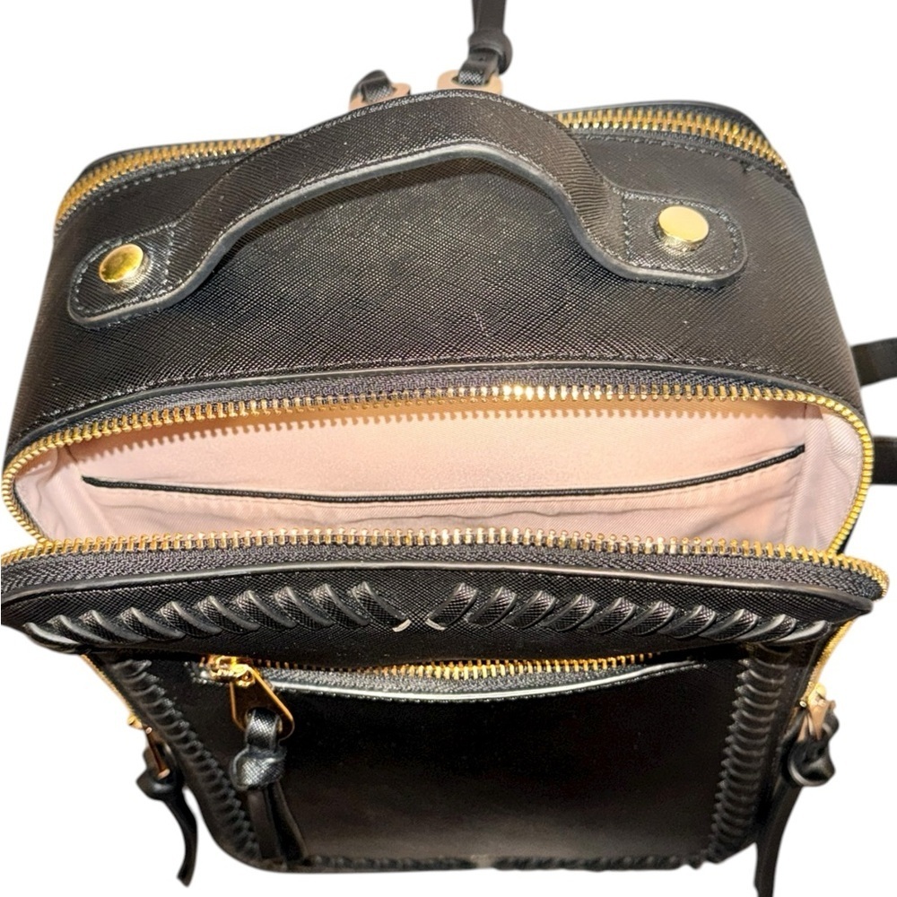 Calpak Black and Gold Kaya Mini Backpack Bag - Picture 9 of 11